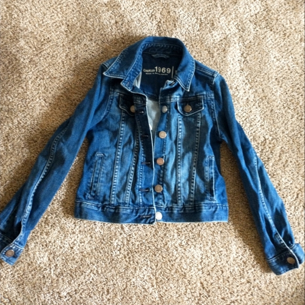 GAP Girls Size M Regular Icon Denim Jacket Gap for Good Jean Trucker